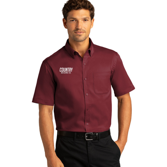 Country Building - Port Authority® Short Sleeve SuperPro React™Twill Shirt