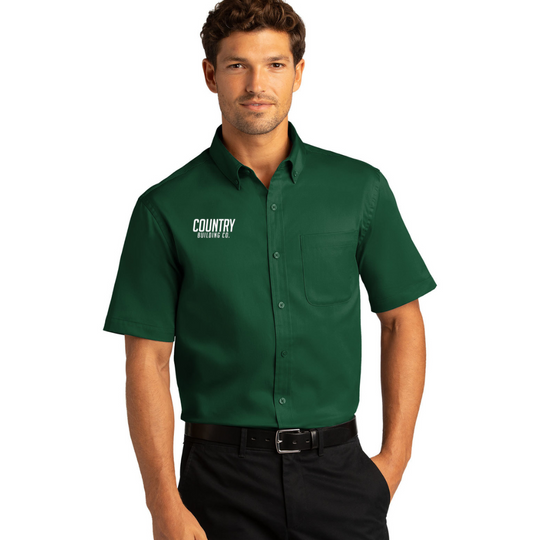 Country Building - Port Authority® Short Sleeve SuperPro React™Twill Shirt