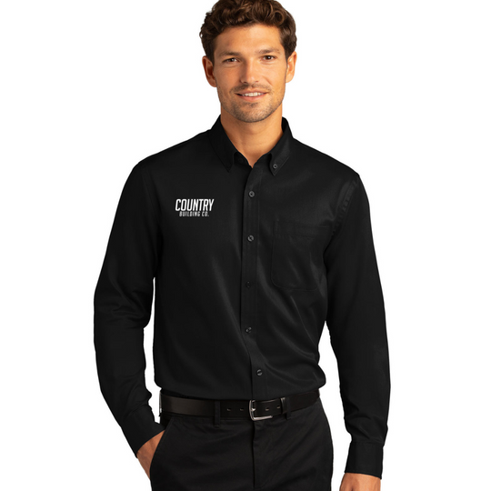 Country Building - Port Authority® Long Sleeve SuperPro React™ Twill Shirt