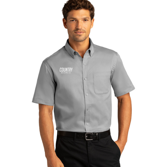 Country Building - Port Authority® Short Sleeve SuperPro React™Twill Shirt